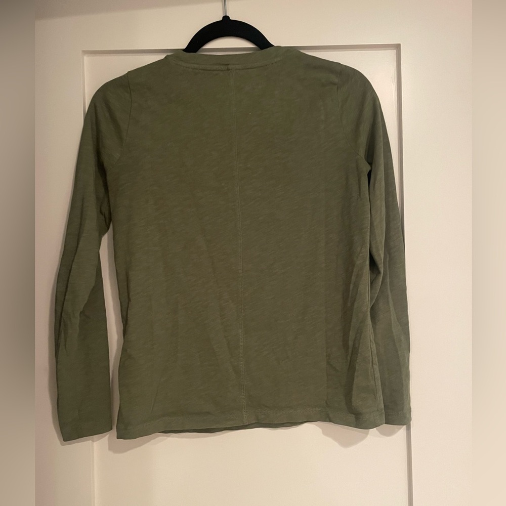J. Crew | Olive Girlfriend Tee, long-sleeve - Picture 3 of 3